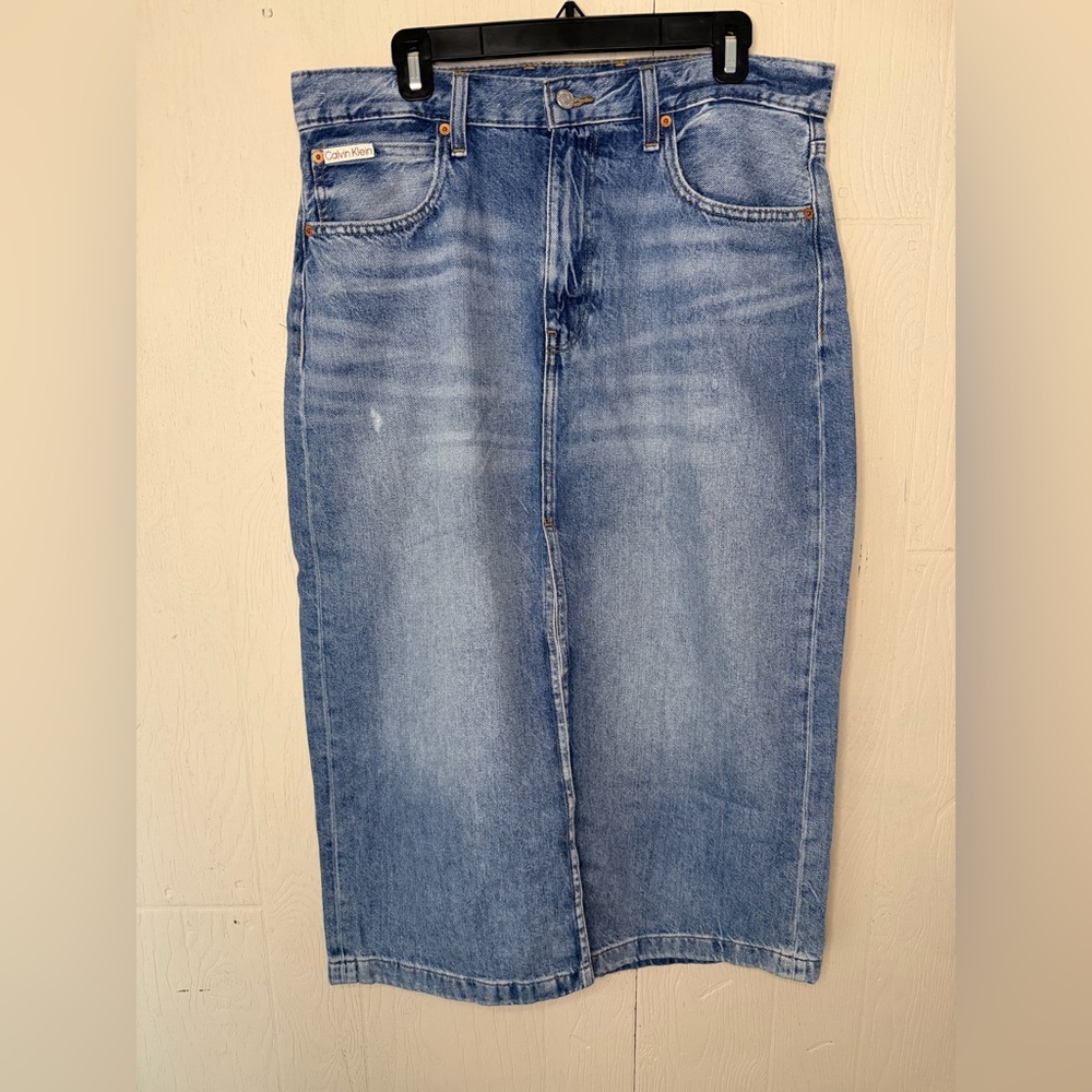 Calvin Klein Denim Midi Skirt